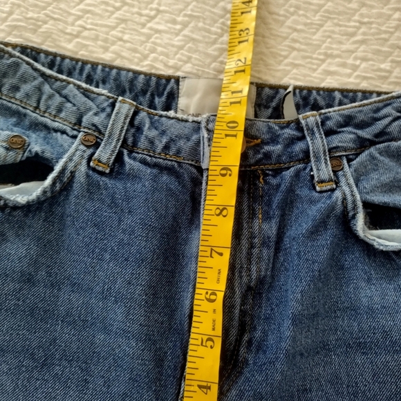 One Teaspoon Jackson Mid Waist Wide Leg Denim Jeans Rosewood Sz 25 - Picture 10 of 11